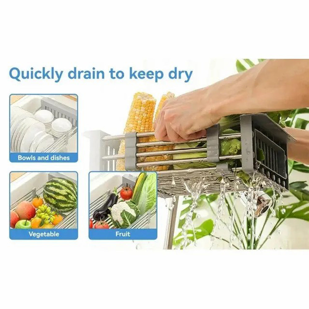 Adjustable Immersion Sink Dish Drying Rack