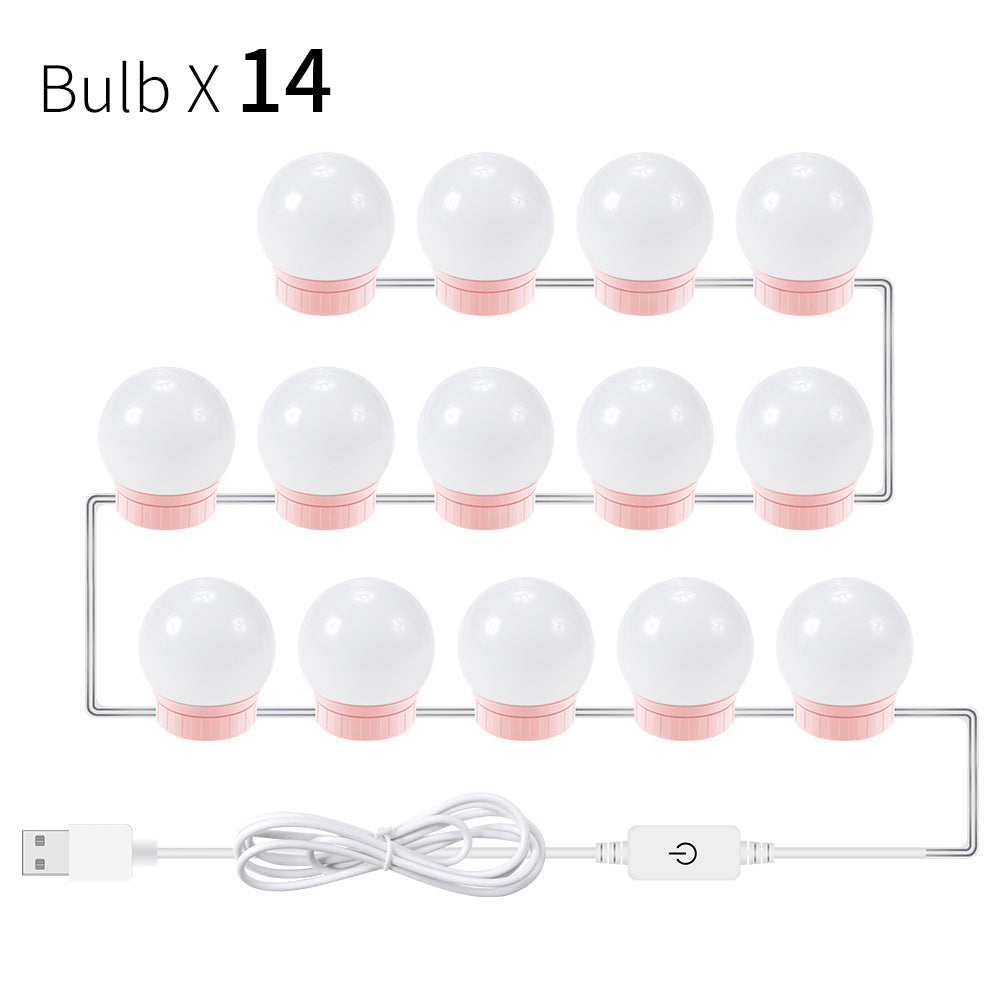 USB Touch Switch LED Mirror Light Bulb - Dimmable & Durable