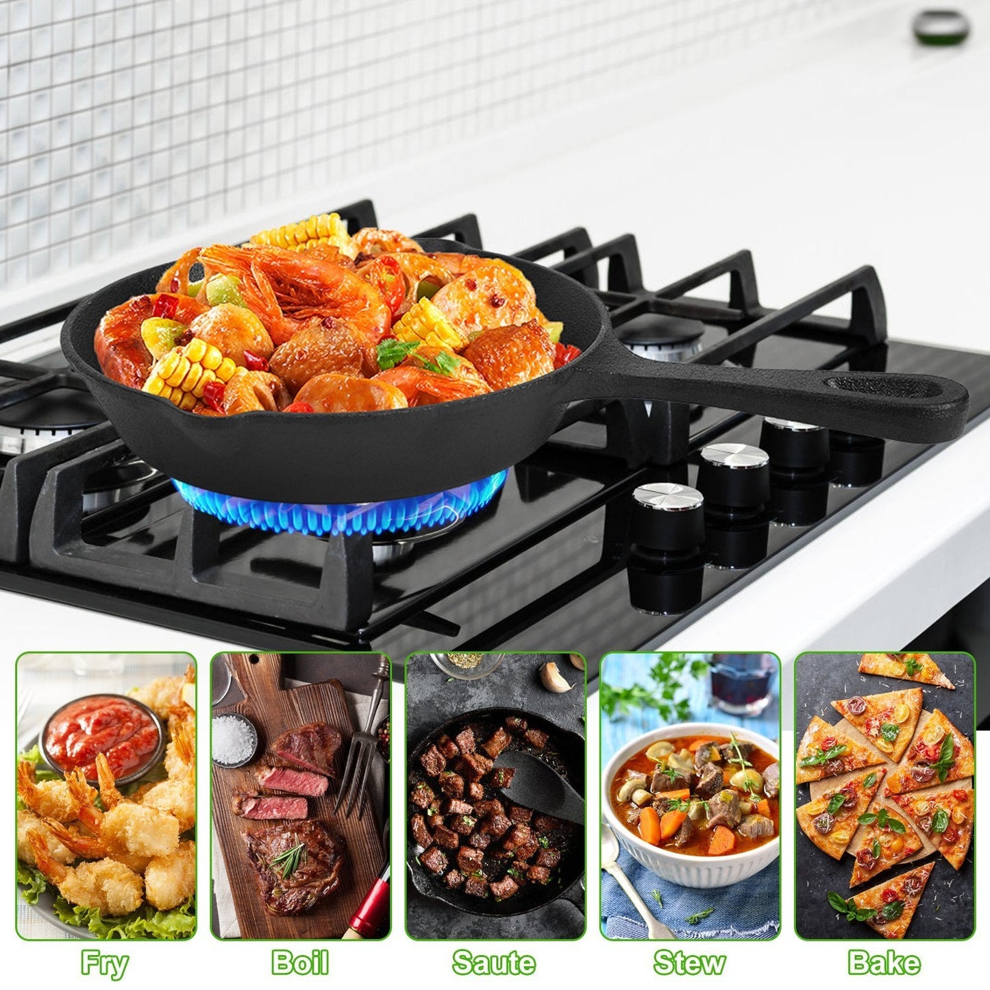 Pre-Seasoned Cast Iron Skillets