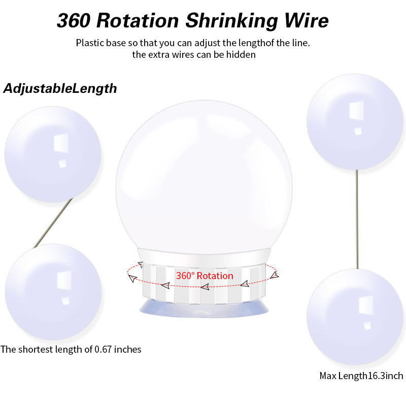 USB Touch Switch LED Mirror Light Bulb - Dimmable & Durable