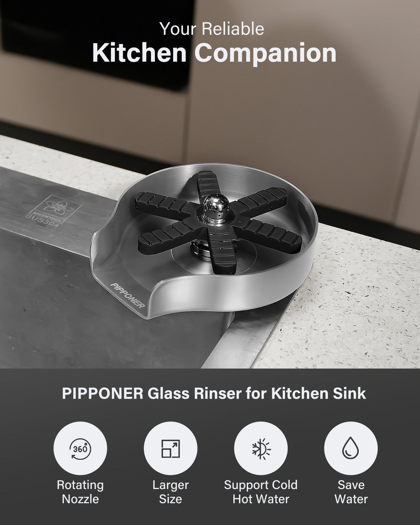 Glass Rinser For Kitchen Sink