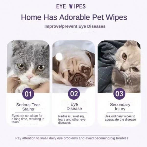 Pet Eye Wipes for Dogs and Cats