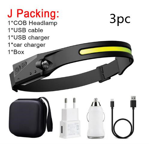 COB LED Induction Headlamp