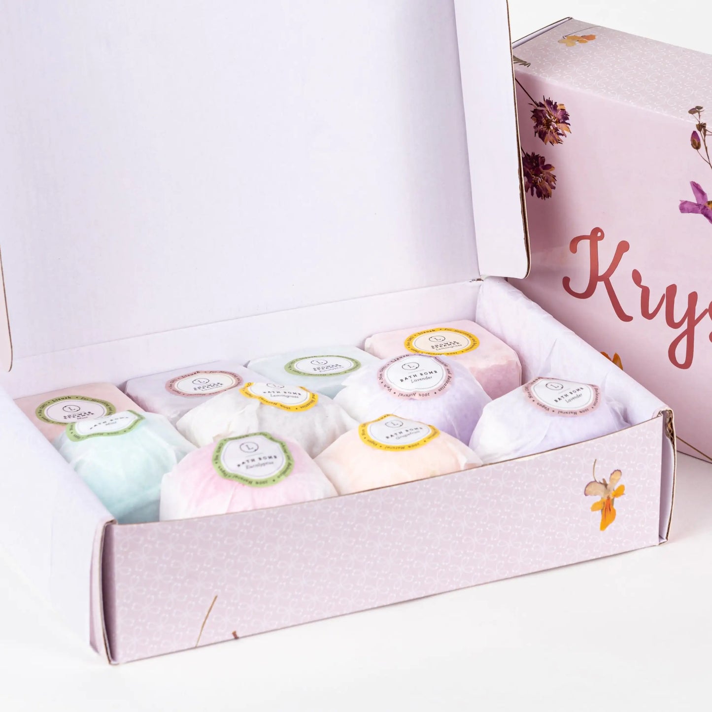 Natural Bath Bombs and Shower Steamers Set - in a Gift Box