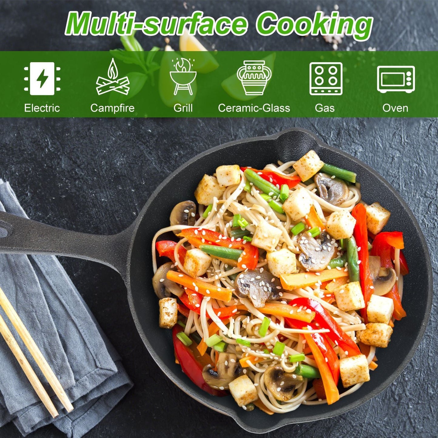 Pre-Seasoned Cast Iron Skillets