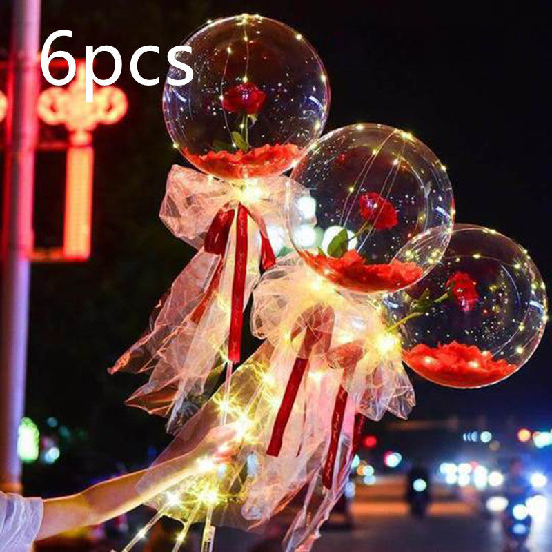 LED Luminous Balloon Rose Bouquet - Perfect for Gifts