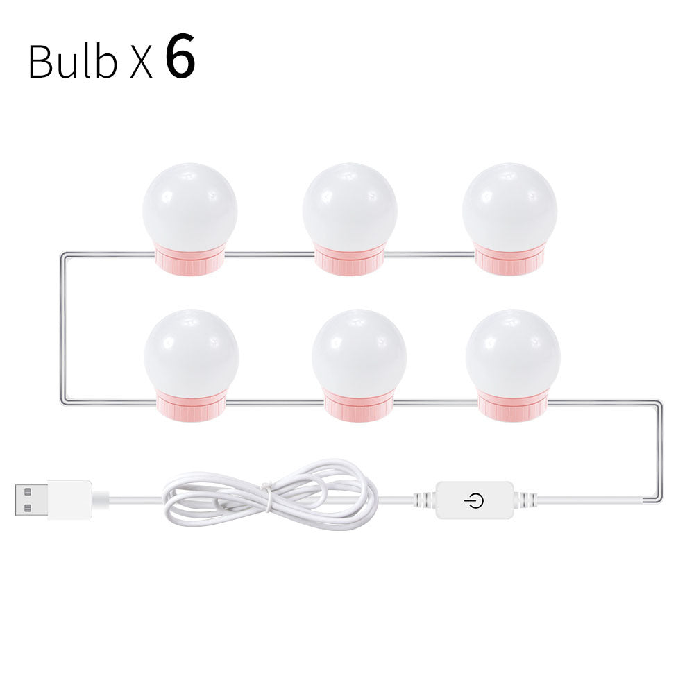 USB Touch Switch LED Mirror Light Bulb - Dimmable & Durable