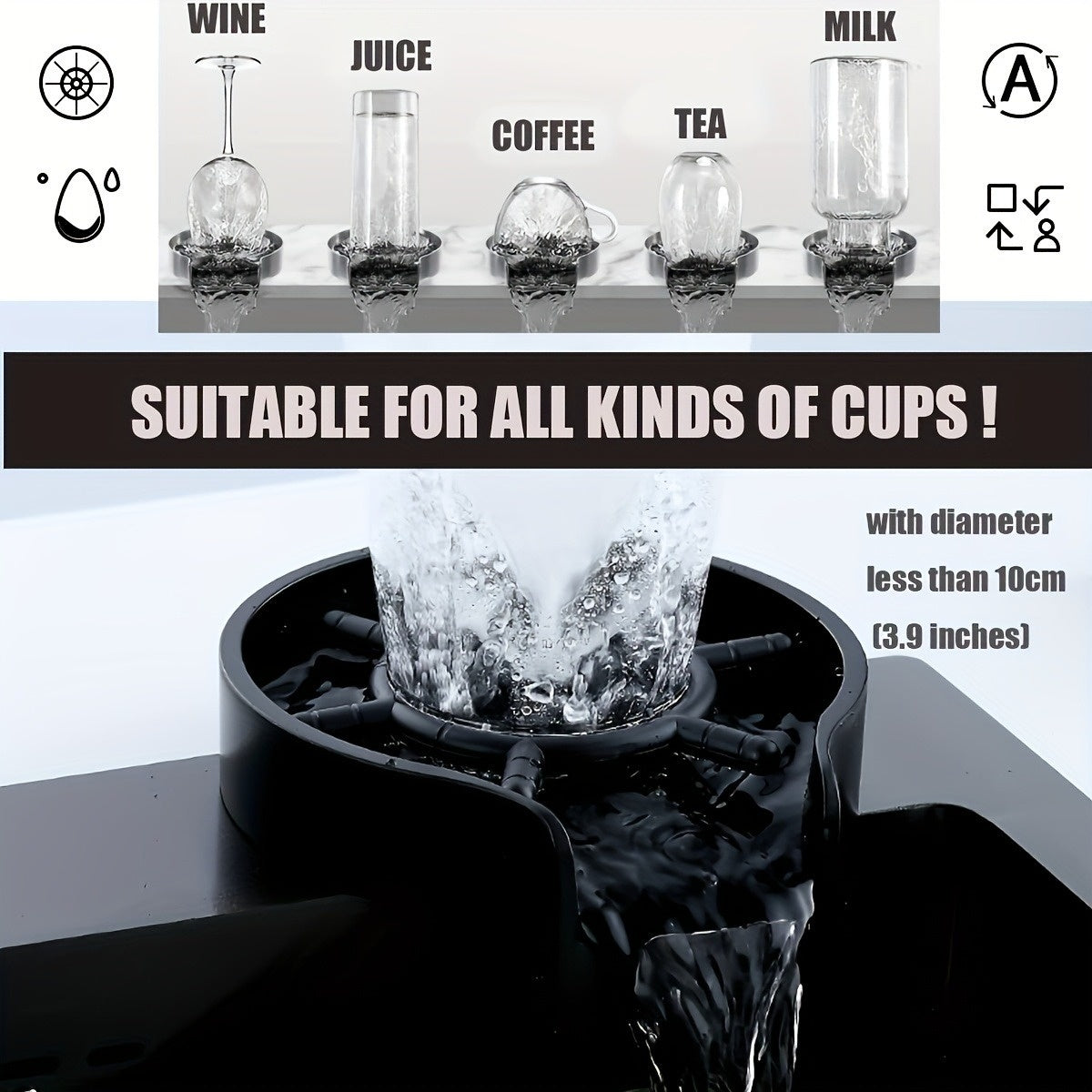 Manual Press-type Automatic Cup Cleaning Set