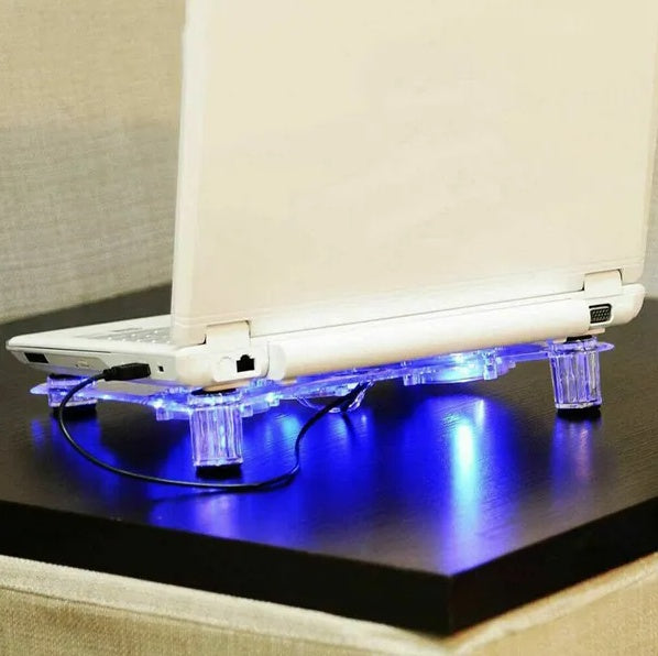3 Fans USB Cooler Pad Stand with LED Light for Laptops