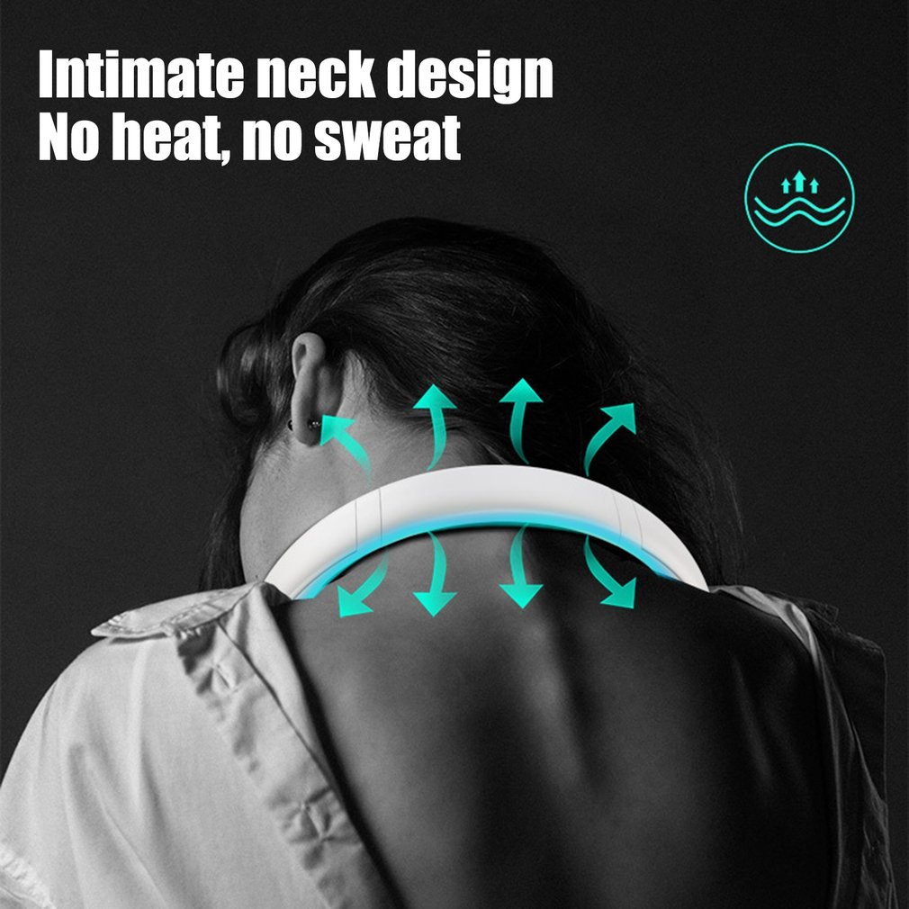 Mini Hanging Handheld Leafless Neck Fan - Portable & Silent