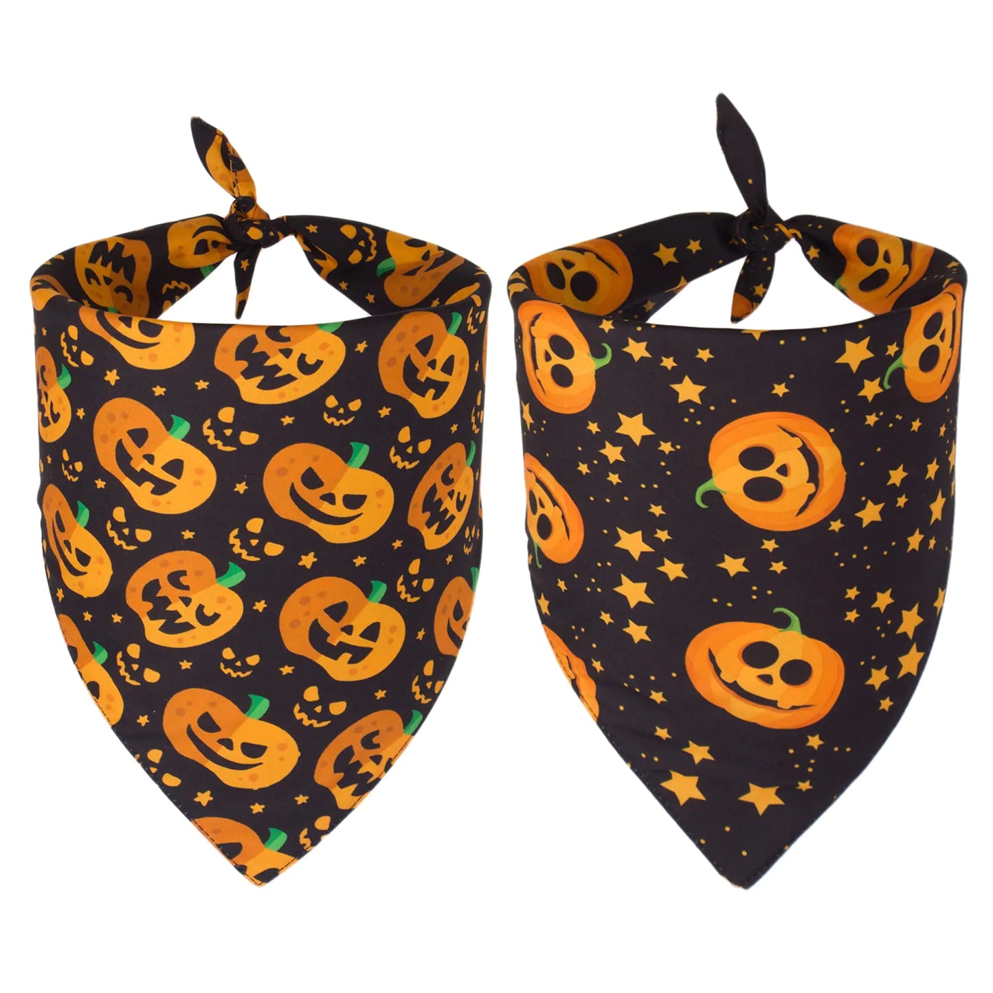 2 Pack Halloween Dog Bandanas