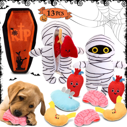 Glimin 13 Pcs Halloween Hide and Seek Dog Toys