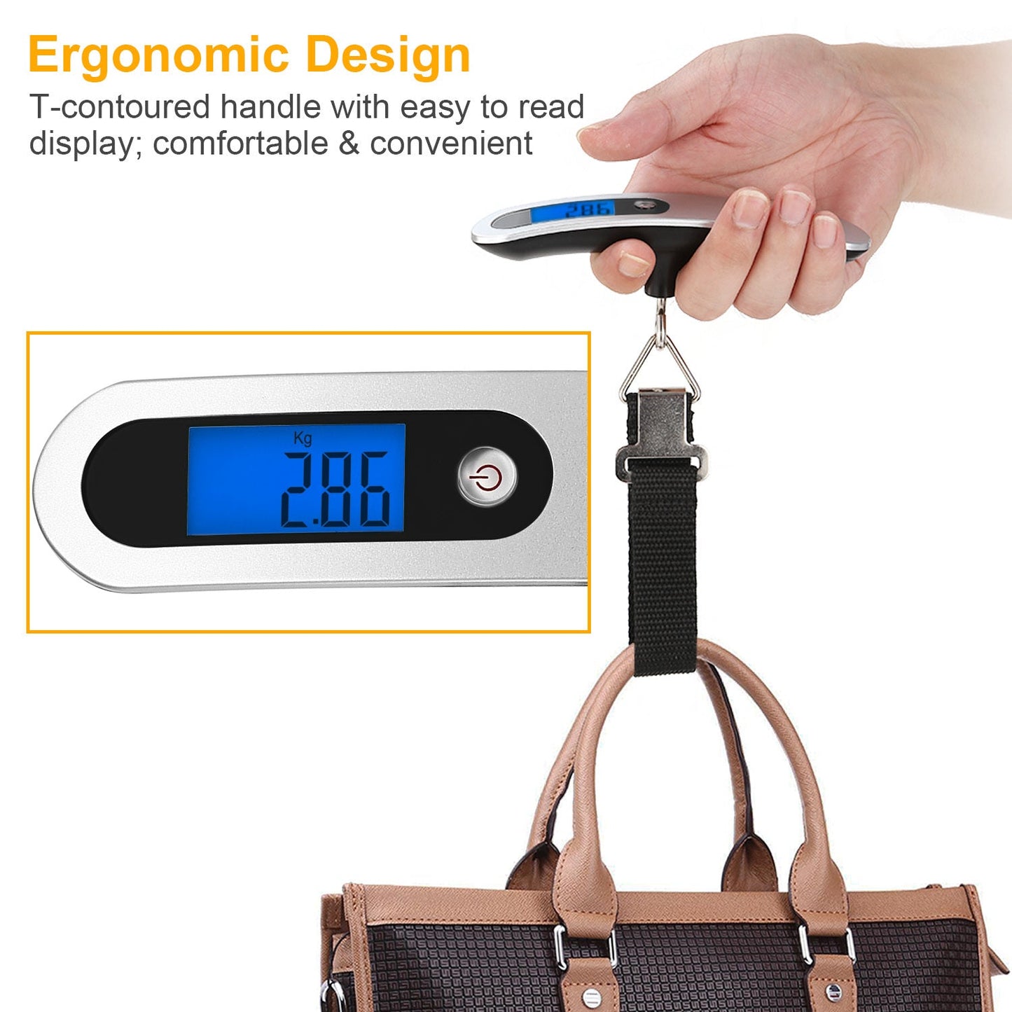 Portable Digital Luggage Scale 50kg - Travel Essential