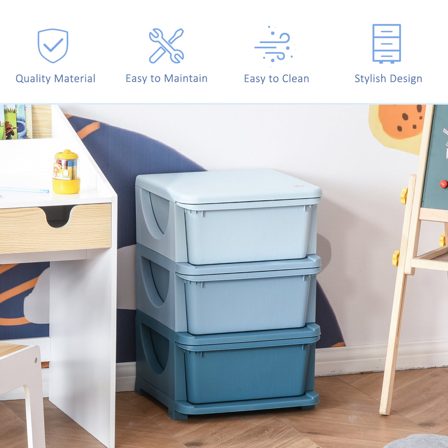 3 Tier Kids Toy Storage