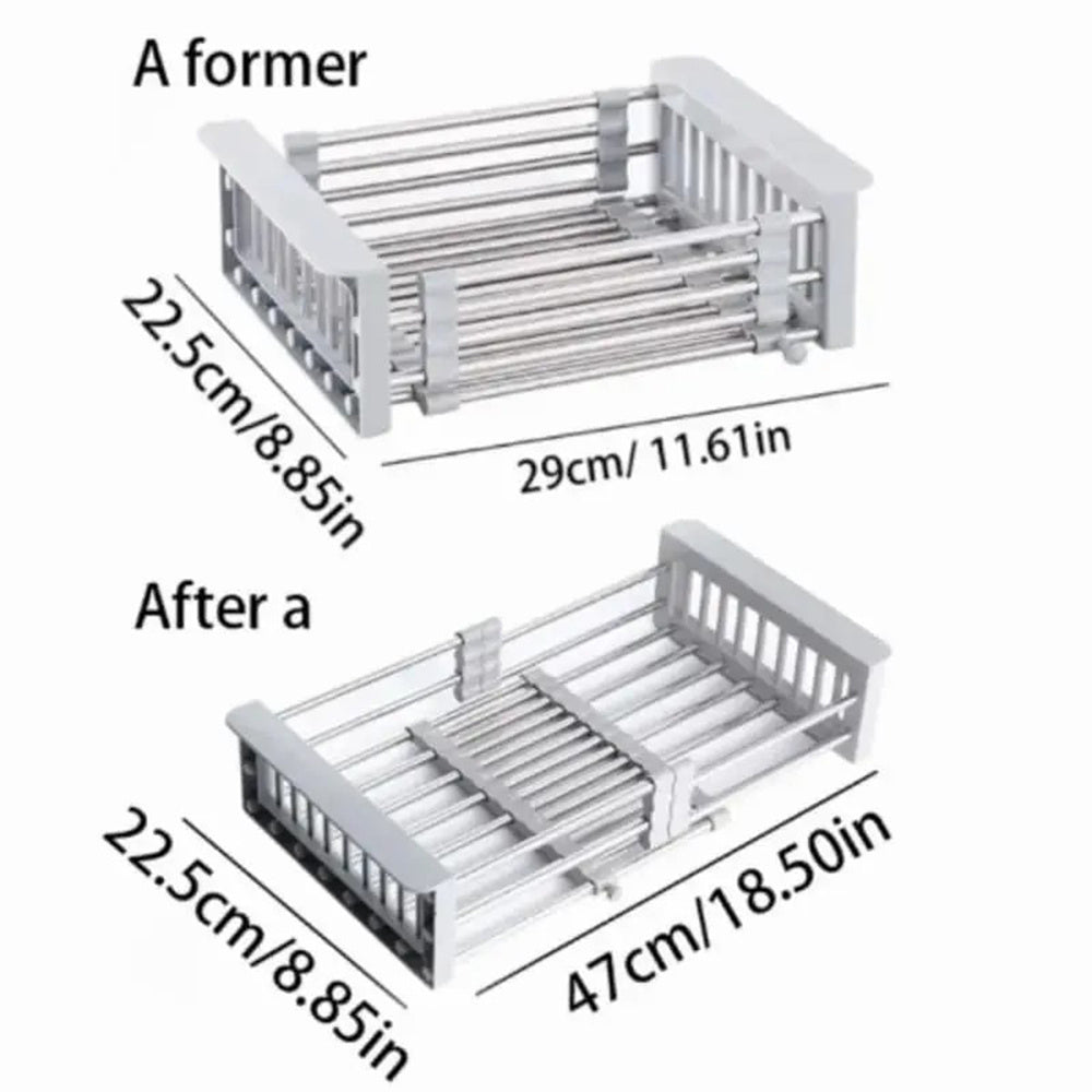 Adjustable Immersion Sink Dish Drying Rack