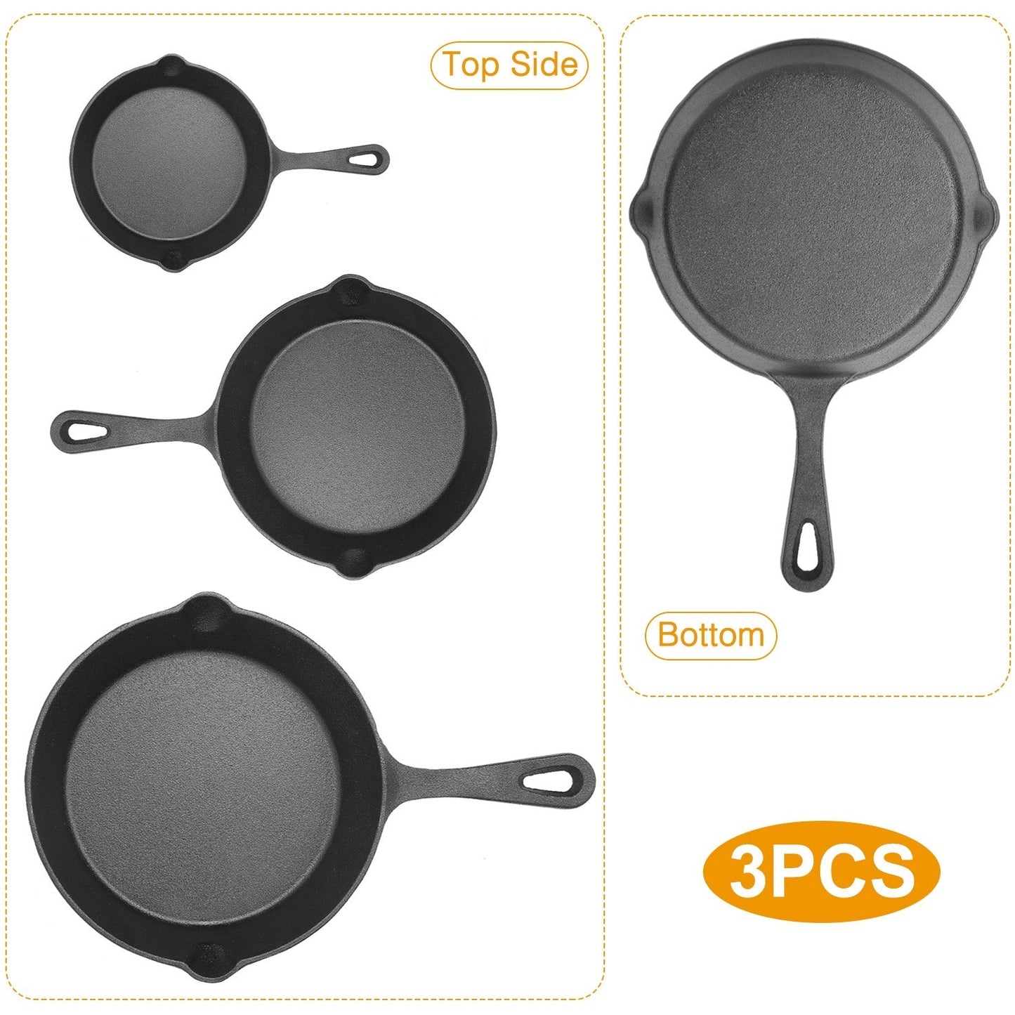 Pre-Seasoned Cast Iron Skillets