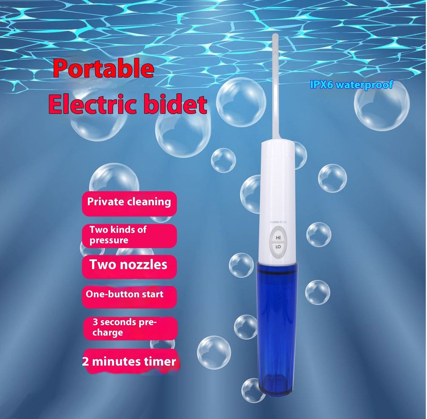 European & American Portable Electric Bidet Baby Mute