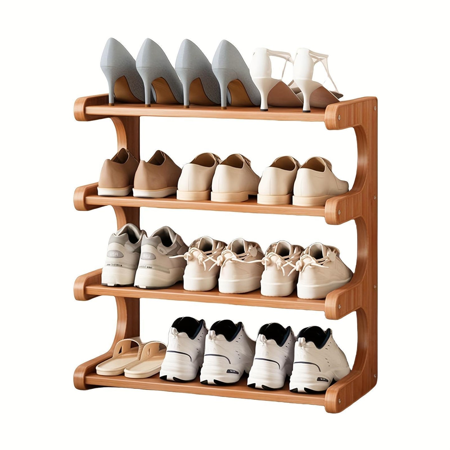Four-layer Wooden Shoe Rack