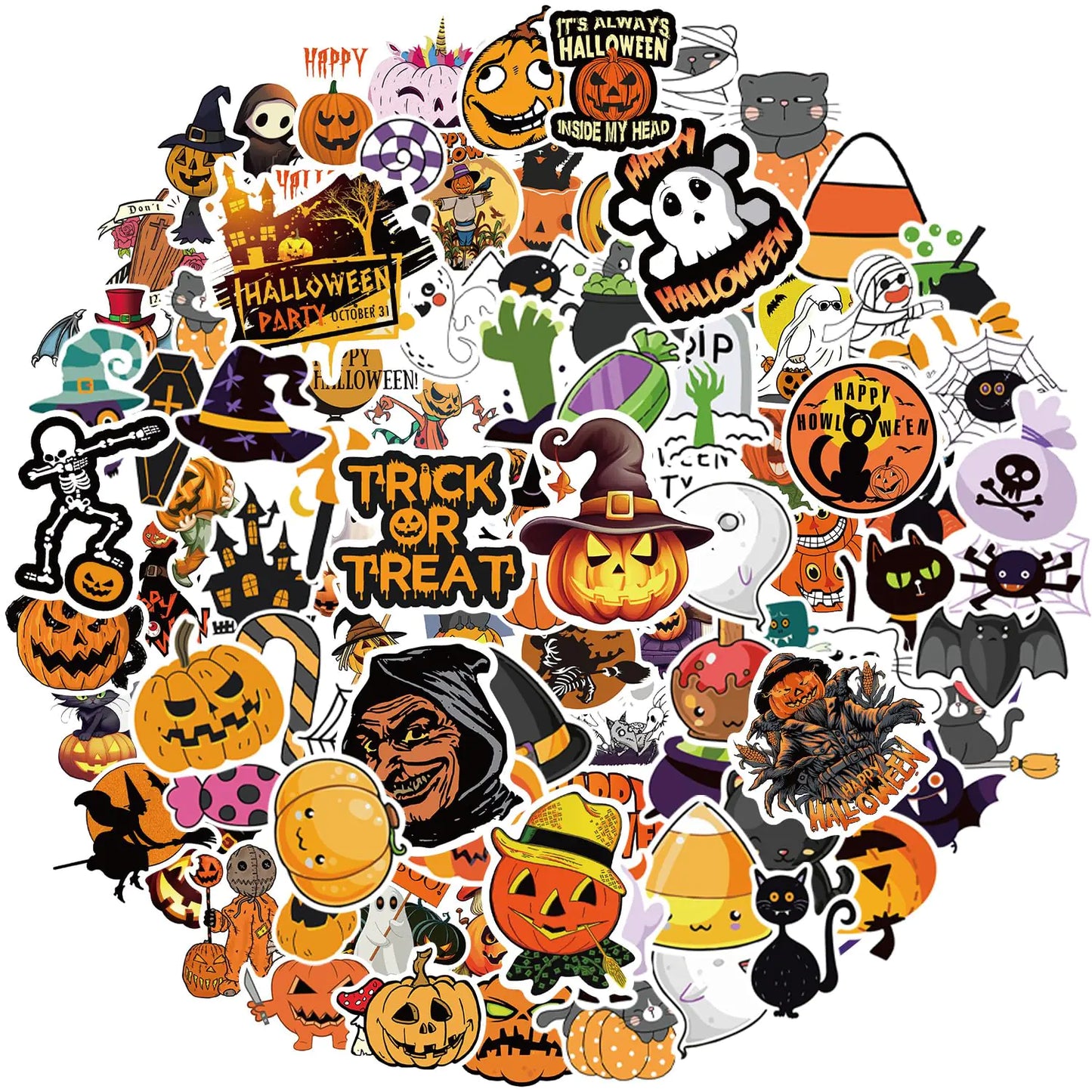 100 Pcs Halloween Stickers