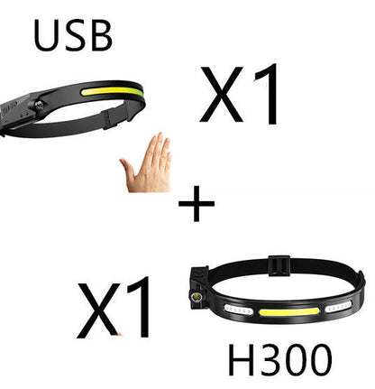 COB LED Induction Headlamp 