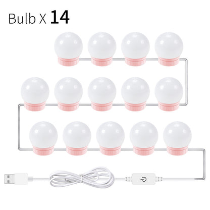 USB Touch Switch LED Mirror Light Bulb - Dimmable & Durable
