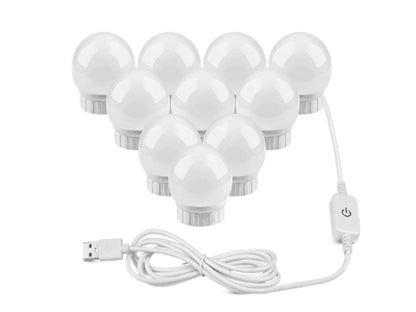 USB Touch Switch LED Mirror Light Bulb - Dimmable & Durable