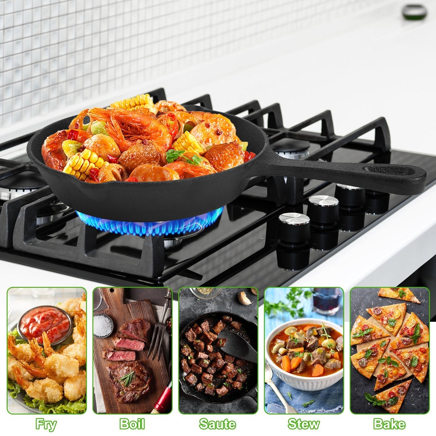 Pre-Seasoned Cast Iron Skillets