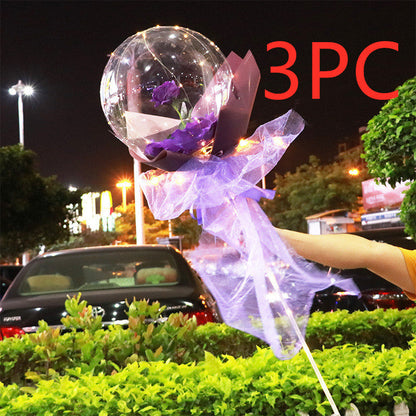 LED Luminous Balloon Rose Bouquet - Perfect for Gifts