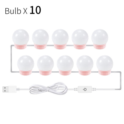 USB Touch Switch LED Mirror Light Bulb - Dimmable & Durable