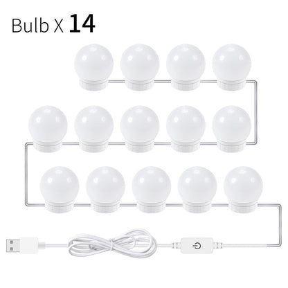USB Touch Switch LED Mirror Light Bulb - Dimmable & Durable