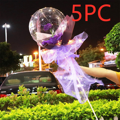 LED Luminous Balloon Rose Bouquet - Perfect for Gifts