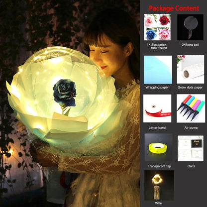 LED Luminous Balloon Rose Bouquet - Perfect for Gifts