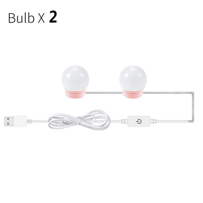 USB Touch Switch LED Mirror Light Bulb - Dimmable & Durable
