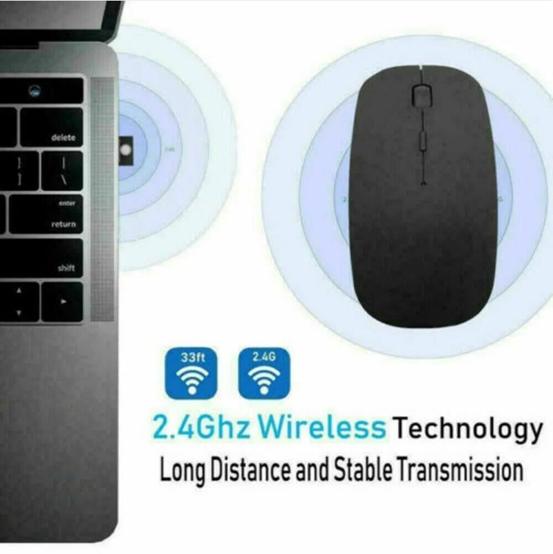 2.4GHz USB Wireless Optical Mouse for Macbook & PC