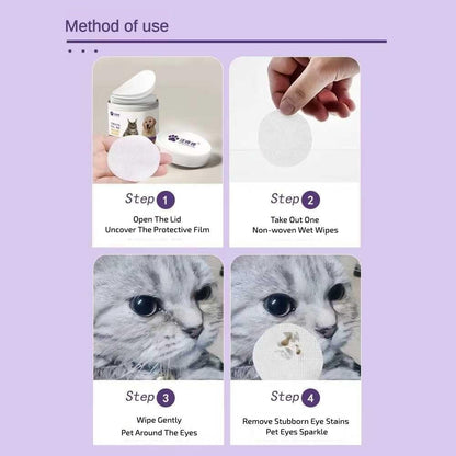 Pet Eye Wipes for Dogs and Cats