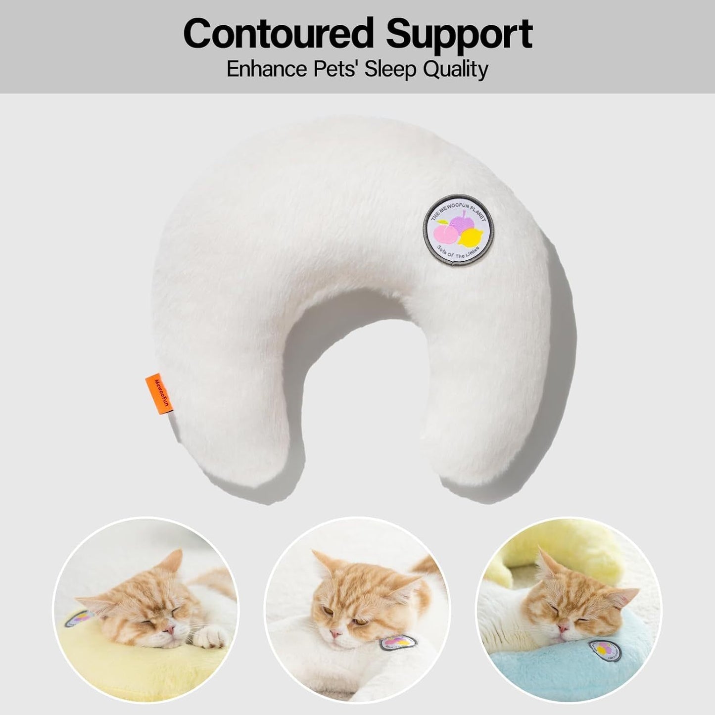 MEWOOFUN U-Shaped Orthopedic Pet Pillow