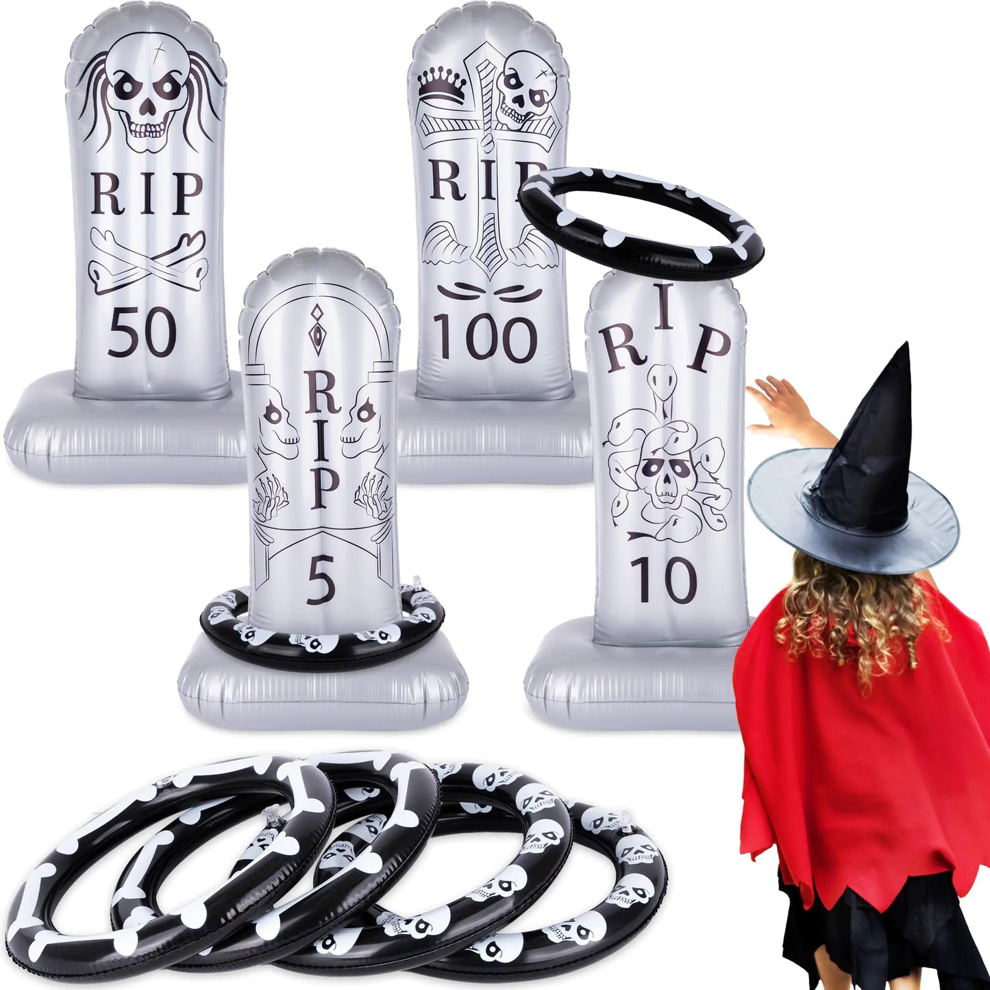 Art Creativity Tombstone Halloween Ring Toss