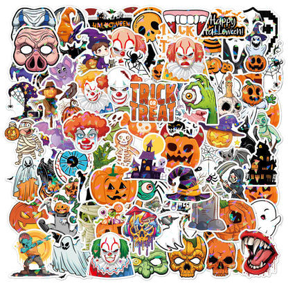 100 PCS Glitter Halloween Stickers