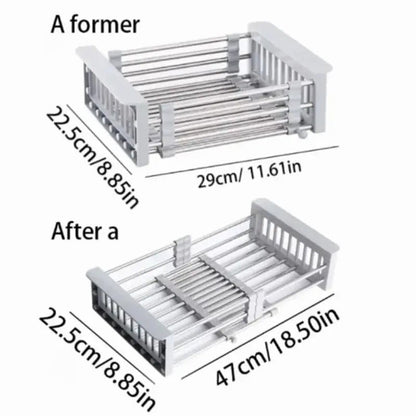 Adjustable Immersion Sink Dish Drying Rack
