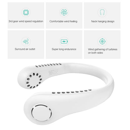 Mini Hanging Handheld Leafless Neck Fan - Portable & Silent