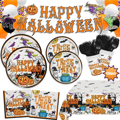 Vintage Halloween Paper Plates and Napkins